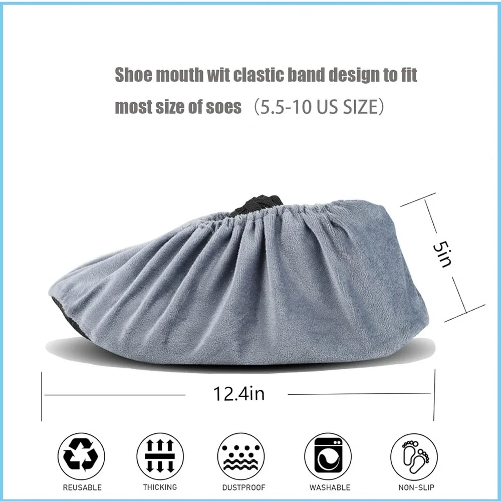 NWT 10Pairs Reusable Non Slip Shoe Covers, Premium Soft Washable 10 Colors - Picture 5 of 9
